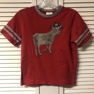 Hanna Andersson Size 130 8 Red Goat Pirate Ringer Teee
